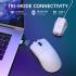 ATTACK SHARK X11 Tri-Mode Wireless Gaming Mouse White with RGB Charging Dock